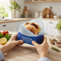 Boîte d'emballage alimentaire rectangulaire anti-humidité Modèle 52025 pour sandwichs, œufs brouillés, burgers et petit-déjeuner importés