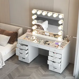 Estoque nos EUA! Vanitii ampliação grandes espelhos Led Mirror Makeup Vanity Mirror com luzes Dressing Table