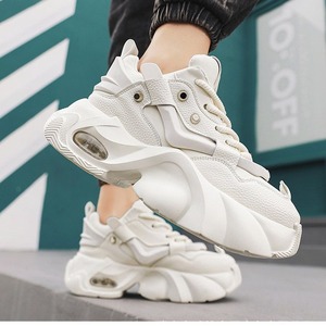Korean Style New Versatile Breathable Splicing Thick Sole Trendy Dad <b>Shoes</b> Youth Popular <b>Height</b>‑up Sports Casual Sneakers - Product Image 2