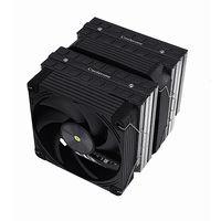 Refroidisseur d'air pour processeur RGB à 6 caloducs, ventilateur de refroidissement PC 5W pour jeux, ventilateur CPU AM4 90 mm, 120x120x25 mm