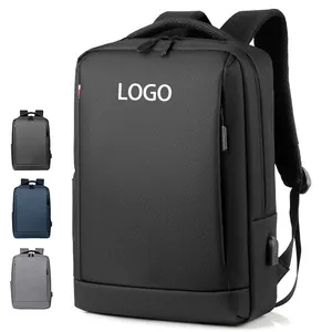 2024 nuevo estudiante de lujo universitario personalizado impermeable negocios hombres computadora USB escuela mochilas mochila portátil