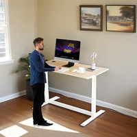 Bureau électrique moderne, réglable en hauteur, confortable, debout, avec cadre en métal, support ou assise en métal