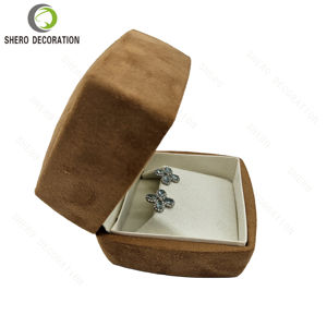Caja de Joyería de Anillo de Alta Gama, Caja de Joyería de Gamuza Hecha a Mano, Empaque de Joyería con Logotipo Personalizado, Caja de Regalo de Joyería - Product Image 1