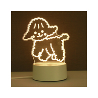 Luz Led personalizada decorativa para habitación de niños, lámpara de mesa con batería USB, acrílico, 3D, regalo para niños