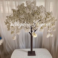 EG-VH012-1 élégant Sakura intérieur rose blanc pleurant artificiel fleur de cerisier arbre pièce maîtresse 3ft 10ft fibre de verre décor de mariage