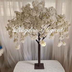 EG-VH012-1 thanh lịch Sakura trong nhà màu hồng trắng khóc Nhân Tạo Hoa Anh Đào cây trung tâm 3ft 10ft sợi thủy tinh trang trí đám cưới - Product Image 5