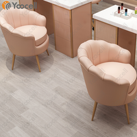Chaise d'attente rose Yoocell, table de bureau en marbre blanc d'usine, chaises d'attente pour salon, canapé de bureau pour salle d'attente, spa pour les ongles