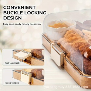 Tabla de Cortar de Madera Yu Cheng con 5 Compartimentos, Bandeja de Madera Sólida para Aperitivos, Tabla Multiusos para Quesos de Cocina - Product Image 3