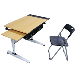 Bureau de dessin moderne réglable en hauteur et en angle avec chaise, design durable et écologique pour chambre et salon - Product Image 5