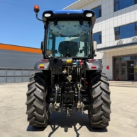 Tracteur agricole à roues certifié CE 50 CV 4x4 avec moteur Stage V et cabine fermée, idéal pour les terres agricoles européennes