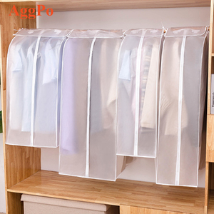 Housse de protection translucide <span class=keywords><strong>pour</strong></span> vêtements, sac de rangement suspendu <span class=keywords><strong>pour</strong></span> armoire, housse de protection anti-poussière, anti-humidité et anti-mites <span class=keywords><strong>pour</strong></span> porte-vêtements - Product Image 1