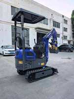 Mini-excavatrice chenillée fiable de 1,2 tonne à queue zéro, durable, pour travaux agricoles, pose de canalisations et construction de piscines