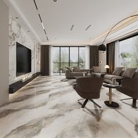 Carrelage de sol de haute qualité Foshan 800x800mm, aspect marbre artificiel, design luxueux, carrelage en porcelaine poli et émaillé