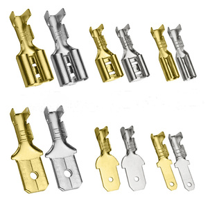 Kit de connecteurs à sertir pour fils électriques de 2,8 mm à 6,3 mm, bornes mâles et femelles en forme de fourche, fabriquées en laiton durable - Product Image 5