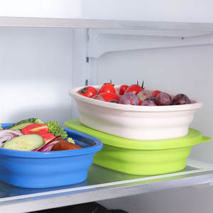 Boîte à Lunch pliable en Silicone, pièces, conteneurs de nourriture pour enfants, bol pliable - Product Image 6