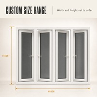 Fenêtres UPVC renforcées insonorisées et coupe-vent sur mesure avec quatre battants ouvrants dans un seul cadre