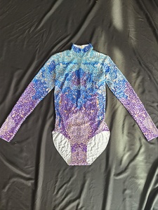Body de <span class=keywords><strong>gymnastique</strong></span> bleu pour femme, avec strass, combinaison de fête, Costume de danse pôle, vêtements de Performance, - Product Image 6
