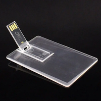 Clé USB transparente personnalisée avec logo en gros 2.0 pour cadeau d'affaires
