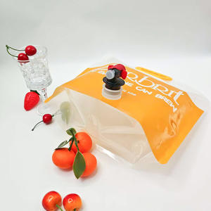 Pochette de bec d'emballage en plastique PE personnalisée recycler le sac portable pochette debout avec valve pour eau minérale boisson - Product Image 3