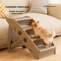 Stock disponible, vente chaude : Rampe pliable pour animaux de compagnie en ABS, 3 marches, antidérapante, pour canapé et lit, emballage en boîte colorée