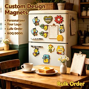 Magnets de réfrigérateur réutilisables en PVC, motif petite abeille mignonne, créatifs, souples, autocollants éducatifs pour la petite enfance, marque ChangChen - Product Image 2