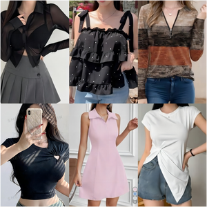 <span class=keywords><strong>Venta</strong></span> Directa de Fábrica al por Mayor: Blusas de Verano para Mujer de Alta Calidad y Estilo Moderno, Envío Aleatorio de Inventario - Product Image 2