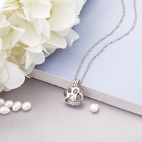 Collier pendentif mignon de cage de patte de chat lumineux-pendentif creux réglable collier de bijoux gothiques bricolage