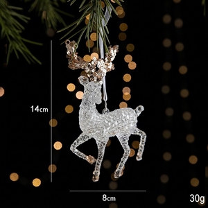 Ornamenti Natalizi Trasparenti in Acrilico a Forma di <span class=keywords><strong>Fiocco</strong></span> di <span class=keywords><strong>Neve</strong></span>, Stampati in 1 Colore, per Decorazioni Albero di Natale e Festività - Product Image 4