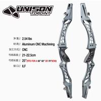 UNISON 25 pouces compétition Takedown arc classique Riser gauche/droite ILF aluminium CNC 6061-T6 poignée avec poignée en plastique