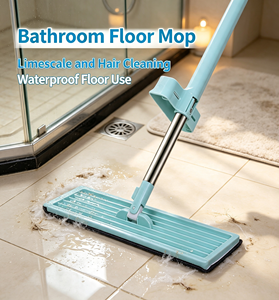 360 Rotating <b>Flat</b> <b>Mop</b> Hand Free Self Wringing Microfiber Floor Cleaning <b>Mop</b> with Stainless Steel Pole for Home Office - Product Image 5
