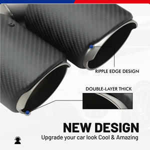 Puntas de <span class=keywords><strong>escape</strong></span> dobles populares para BMW, silenciador de <span class=keywords><strong>coche</strong></span> de fibra de carbono Universal, modificación de <span class=keywords><strong>tubo</strong></span> de <span class=keywords><strong>escape</strong></span> para tubos de <span class=keywords><strong>escape</strong></span> - Product Image 4