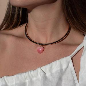 Nuevo estilo de moda para mujer, joyería de piedra chapada en oro PVD de 18 quilates, collar con colgante de fruta de cereza roja para fiesta de mujer - Product Image 3