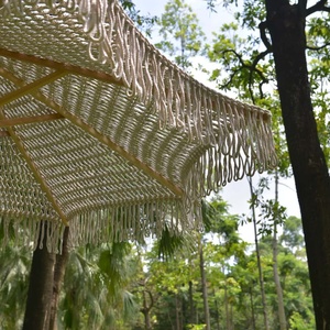 Nouvel Parasol de Plage en Macramé en Coton Terylene Style Bohème Européen pour Terrasse Extérieure - Product Image 5