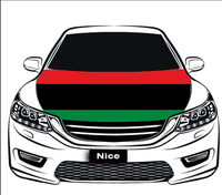 Housse de protection de capot de voiture en polyester extensible, imprimée numériquement avec le drapeau de la Guadeloupe, imperméable et anti-plis, élastique pour moteur de voiture