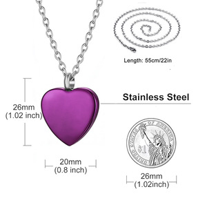 Kalung Liontin Mini Berbentuk Hati untuk Abu Jenazah, Grosir, Populer, Dapat Digunakan Sebagai Rantai Pembuka untuk Wadah Abu Jenazah - Product Image 3
