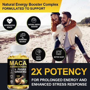 Maca Gélules pour Hommes Amélioration Vitamine Herbes Nutrition Santé Compléments avec Ashwagandha Panax <span class=keywords><strong>Ginseng</strong></span> pour Adultes - Product Image 3