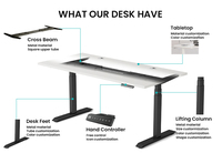 Escritorio de Pie Ajustable en Altura con Doble Motor, Estación de Trabajo Ergonómica, Mesa de Oficina para Computadora
