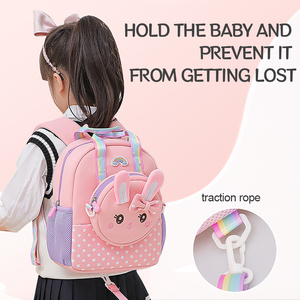 Nouveau Sac à Dos Transfrontalier Lapin Mère-Enfant Anime Dessin Animé avec Fermeture Éclair, Taille Mini, Ultra-léger, Protection Anti-choc et Réduction de la Charge - Product Image 2