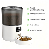 Distributeur automatique de nourriture pour animaux de compagnie intelligent WiFi Tuya, respectueux de l'environnement, avec télécommande et enregistrement vocal, grande capacité pour chats et chiens