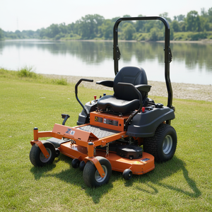 High Efficiency Industrial Petrol Zero Turn Ride-On <strong>Lawn</strong> <strong>Mower</strong> 4-Stroke Twin <strong>Cylinder</strong> Engine Adjustable Blade 127mm Max Cutting - Product Image 1