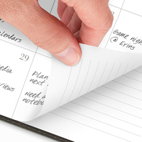 Agenda 2026 con espiral, tamaño A5, calendario con correa en inglés, planificador impreso, cubierta de cuero, logotipo en lámina dorada, cuaderno ecológico