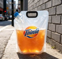 Bolsa de Plástico de Grado Alimenticio con Boquilla y Asa, Modelo SUPWH-1, Marca Personalizada para Vino, Cerveza, Jugo y Otras Bebidas (CN/FUJ)