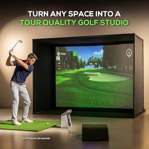 Kit d'enceinte <span class=keywords><strong>de</strong></span> simulation <span class=keywords><strong>de</strong></span> <span class=keywords><strong>golf</strong></span> sur mesure avec cadre complet et écran HD anti-impact pour entraînement à domicile, intérieur et <span class=keywords><strong>extérieur</strong></span> - Product Image 2