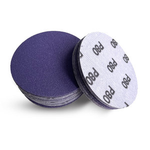Disques de ponçage en céramique à film violet Papier abrasif à crochet et boucle, ponceuse orbitale DA et aléatoire, bois de peinture automatique - Product Image 1