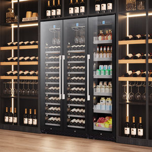 تبريد تجاري منزلي مدمج بقضيب ثلجي للشاي خمور مزدوج الأبواب بثلاثة أبواب بدرجة حرارة ثابتة للحفلات - Product Image 4