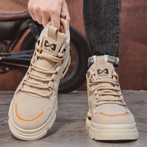 Bottes de travail de sécurité Shelby pour hommes, collection automne 2025, à lacets, semelle épaisse, résistantes à l'usure, chaussures de sport décontractées - Product Image 4