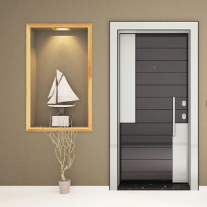 Porte d'entrée en acier sur mesure SFA 096, porte extérieure en métal pour villa - Product Image 1