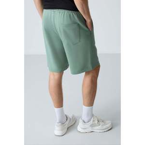 Shorts pour homme en coton vert clair, épais, doux, texturé, coupe standard, basique - 81275 - Cactus - Product Image 6