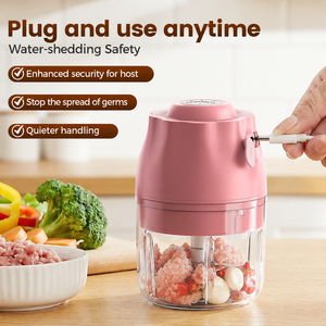 Mini hachoir électrique sans fil pour ail, résistant à l'usure, avec bol en PCTG, pour cuisine, aliments pour bébés et purées de fruits – Vente en gros - Product Image 2