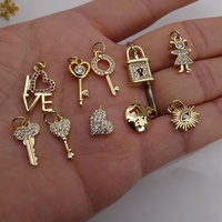 Pendentif en alliage de zircon en forme de cœur, d'étoile et de lune japonais 3D Paso Sico, accessoires de nail art DIY, breloques pendantes, décoration